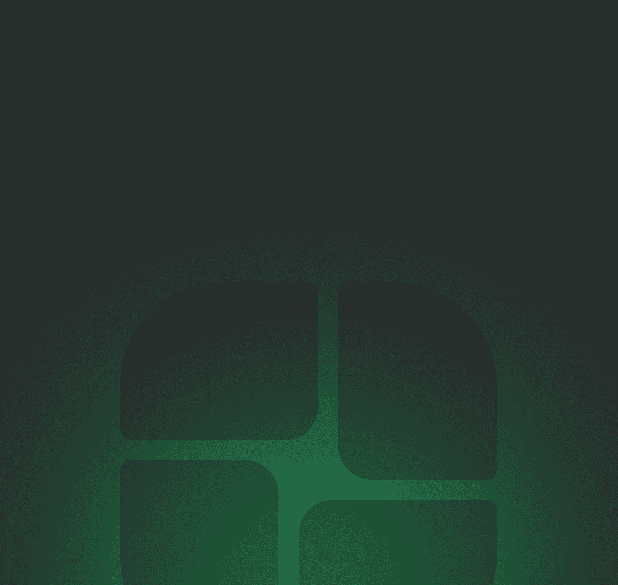 Clai logo mark on a dark green background